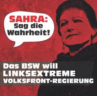 Aufkleber Sahra Wagenknecht