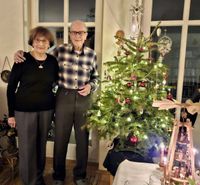 Kurt Schornsheim und seine Frau zu Weihnachten